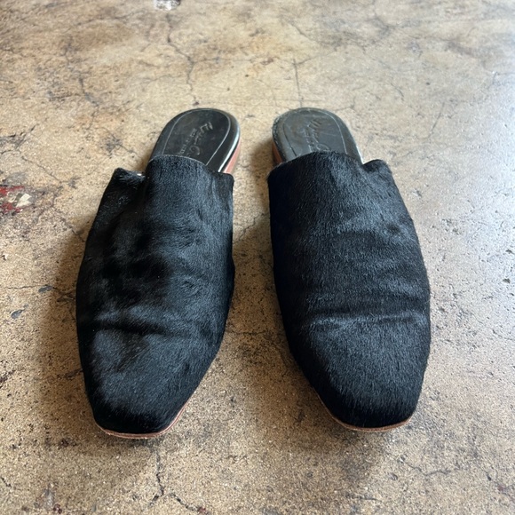 Eva Credo black pony hair mule slides - Picture 3 of 10